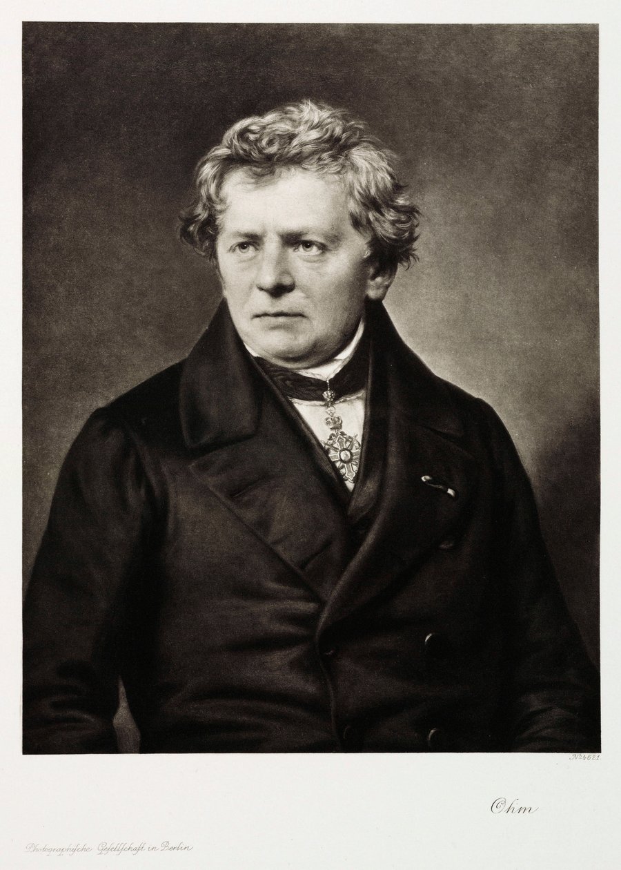 Georg Simon Ohm, tysk fysiker, ca 1840 av Unbekannt
