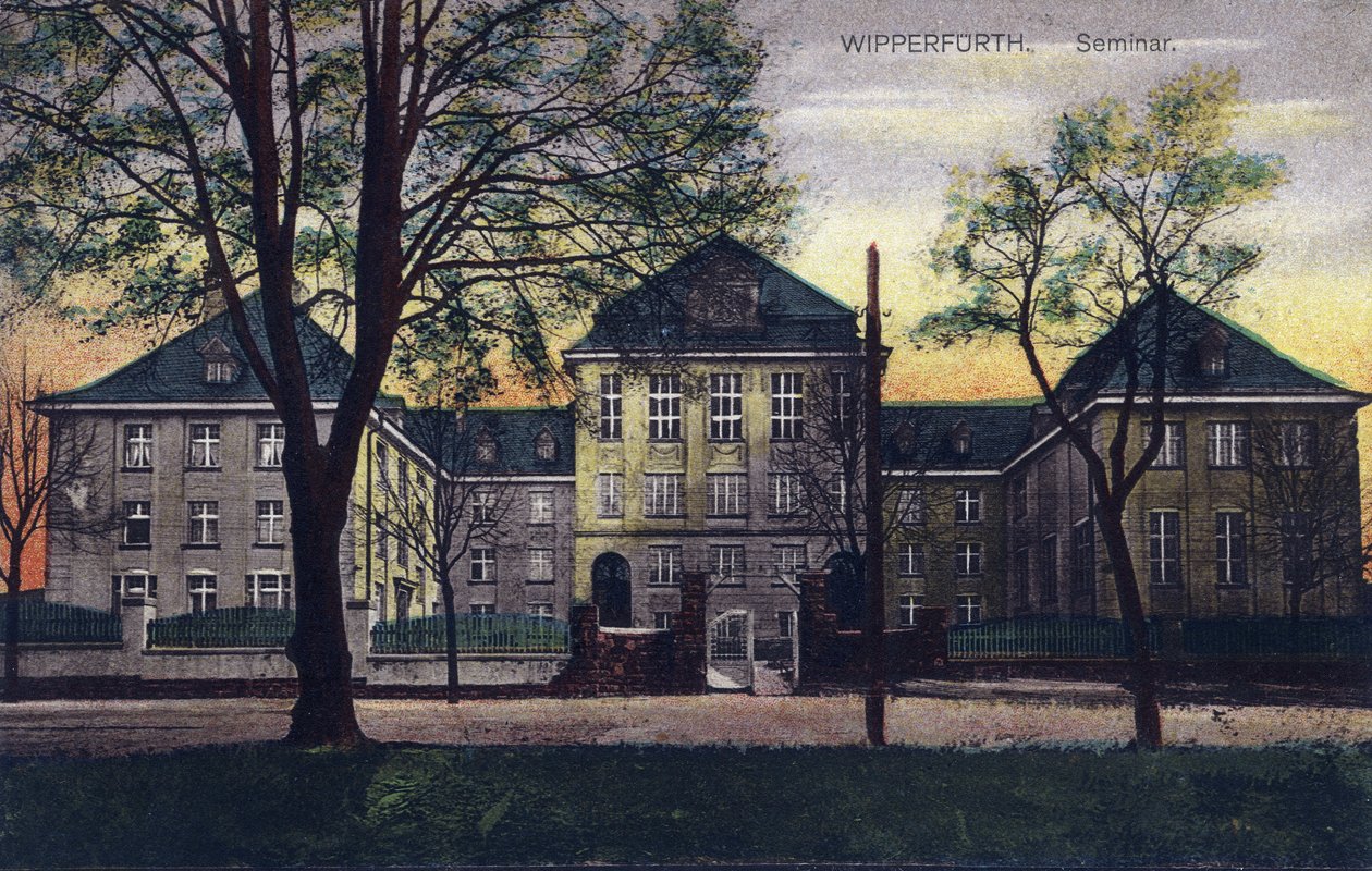 Tyskland, Wipperfurth: yttre vy av "Altes Seminar" byggt 1910-1911 - Vykort 1900-talet av Unbekannt