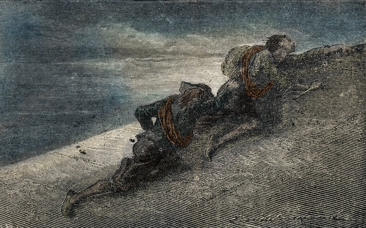 Giacomo Casanova och Marin Balbi flyr från Prison des Plombs i Venedig genom att gräva en tunnel i cellen av Unbekannter Künstler