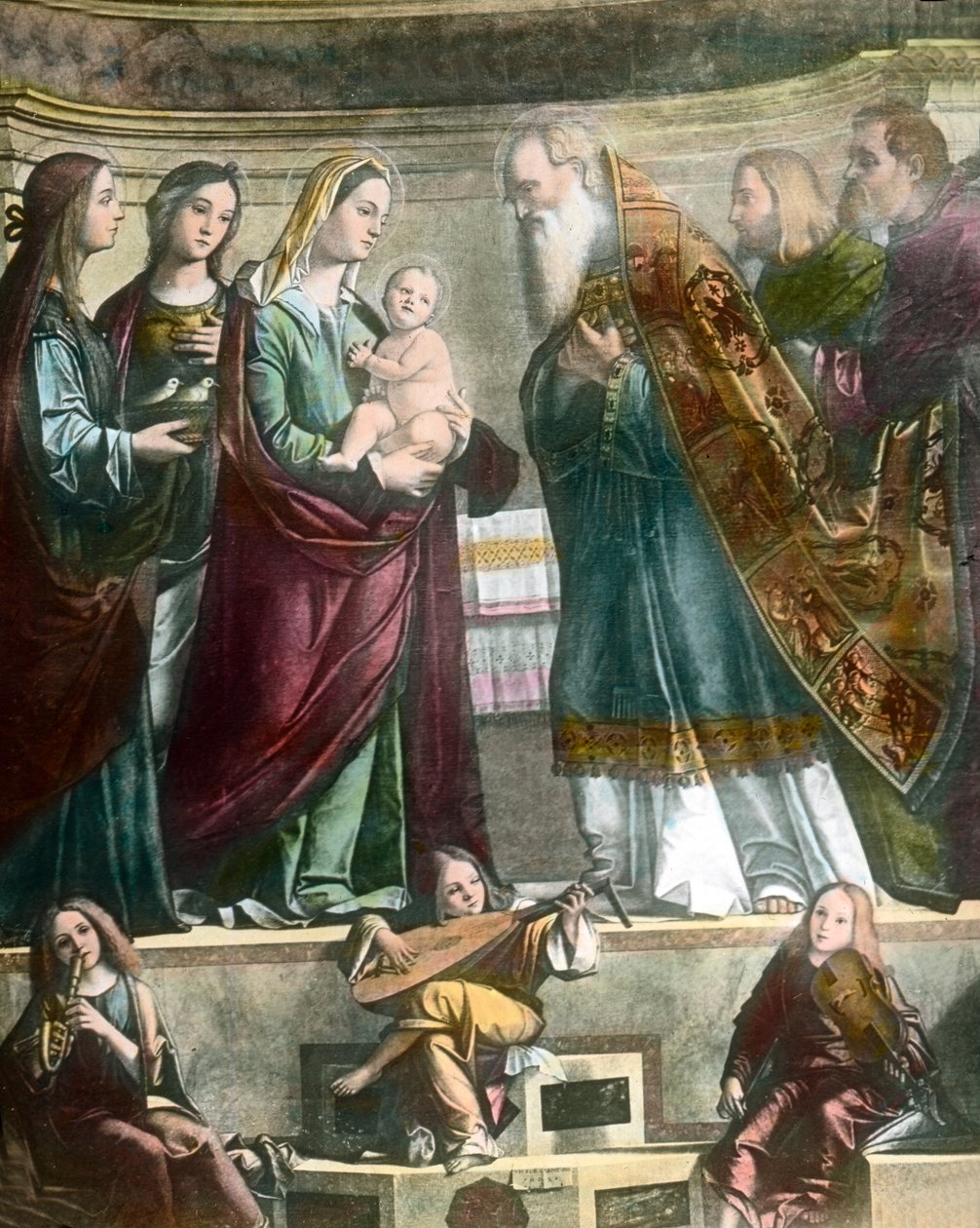 Goethe reser till Venedig, här målningen av den heliga Maria som visar Jesus vid templet av Carpaccio av Unbekannter Künstler