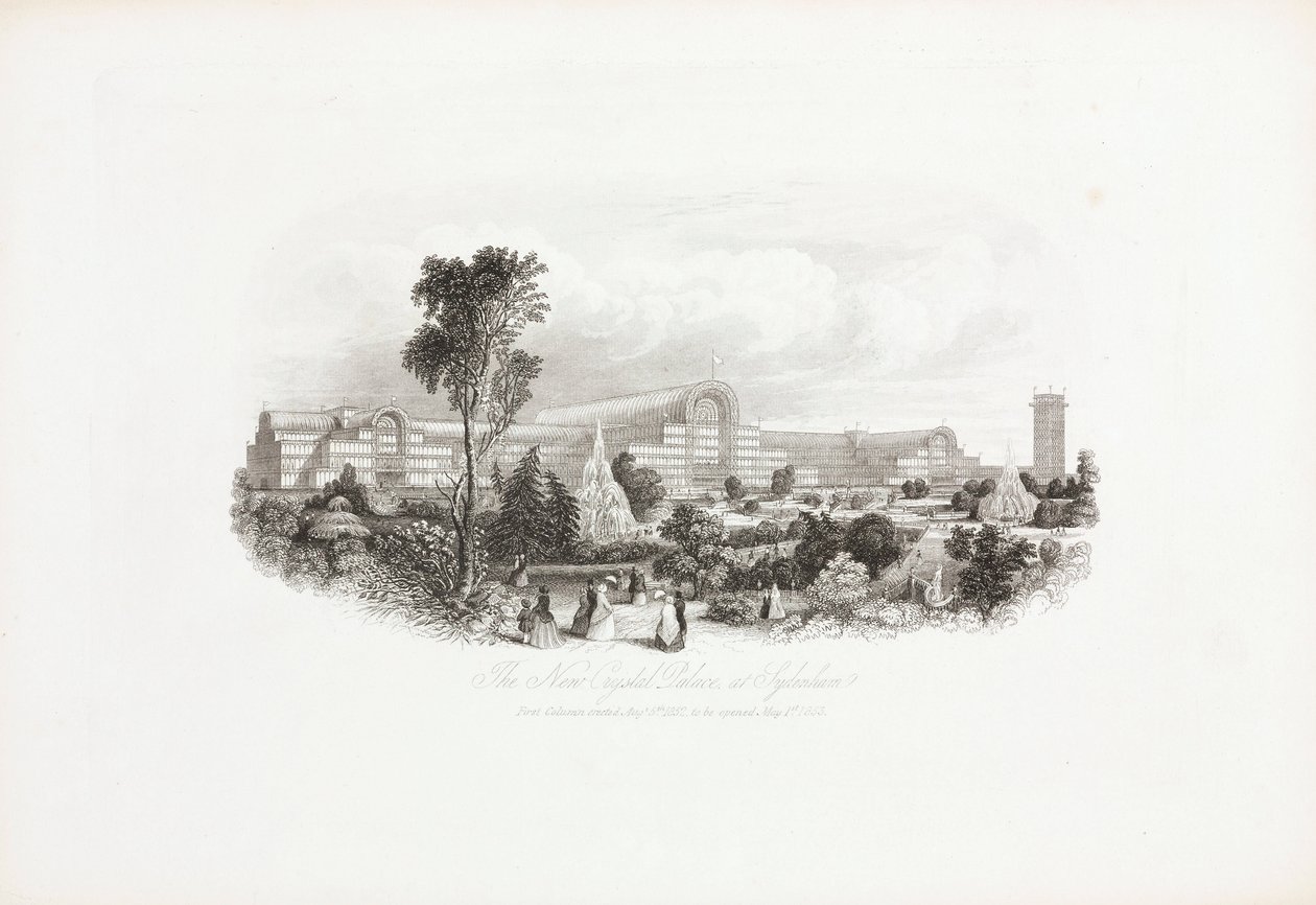 Stor utställning 1851 "The New Crystal Palace at Sydenham" av Unbekannter Künstler