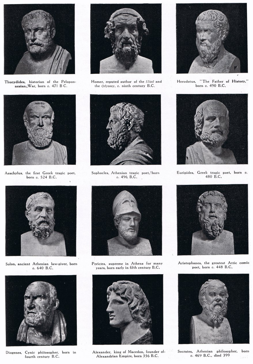 Storheter från grekisk historia, illustration från "Hutchinson
