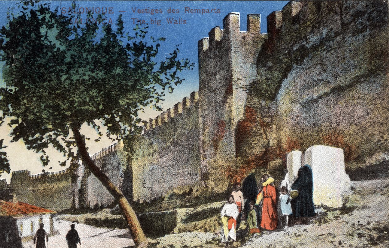 Grekland, Thessaloniki (eller Thessaloniki): Remains of the Walls - Vykort 1914-1918 av Unbekannt