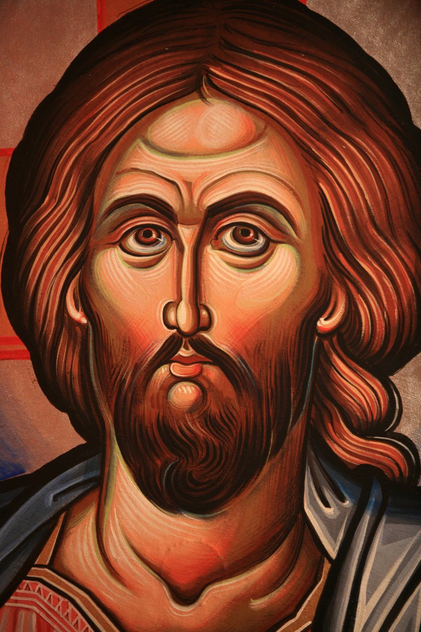 Grekisk-ortodox ikon föreställande Kristus Thessalonique Grekland av Unbekannt