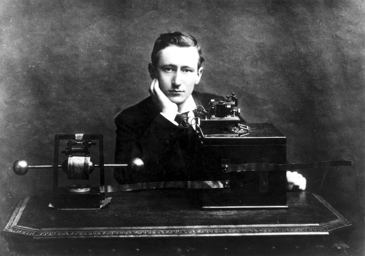 Guglielmo Marconi, italiensk radiopionjär, ca 1900 av Unbekannt