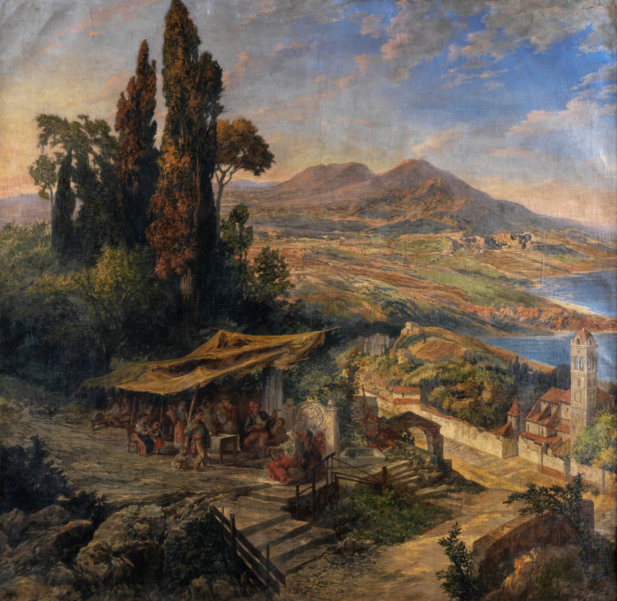 Napolibukten 19c av Unbekannter Künstler