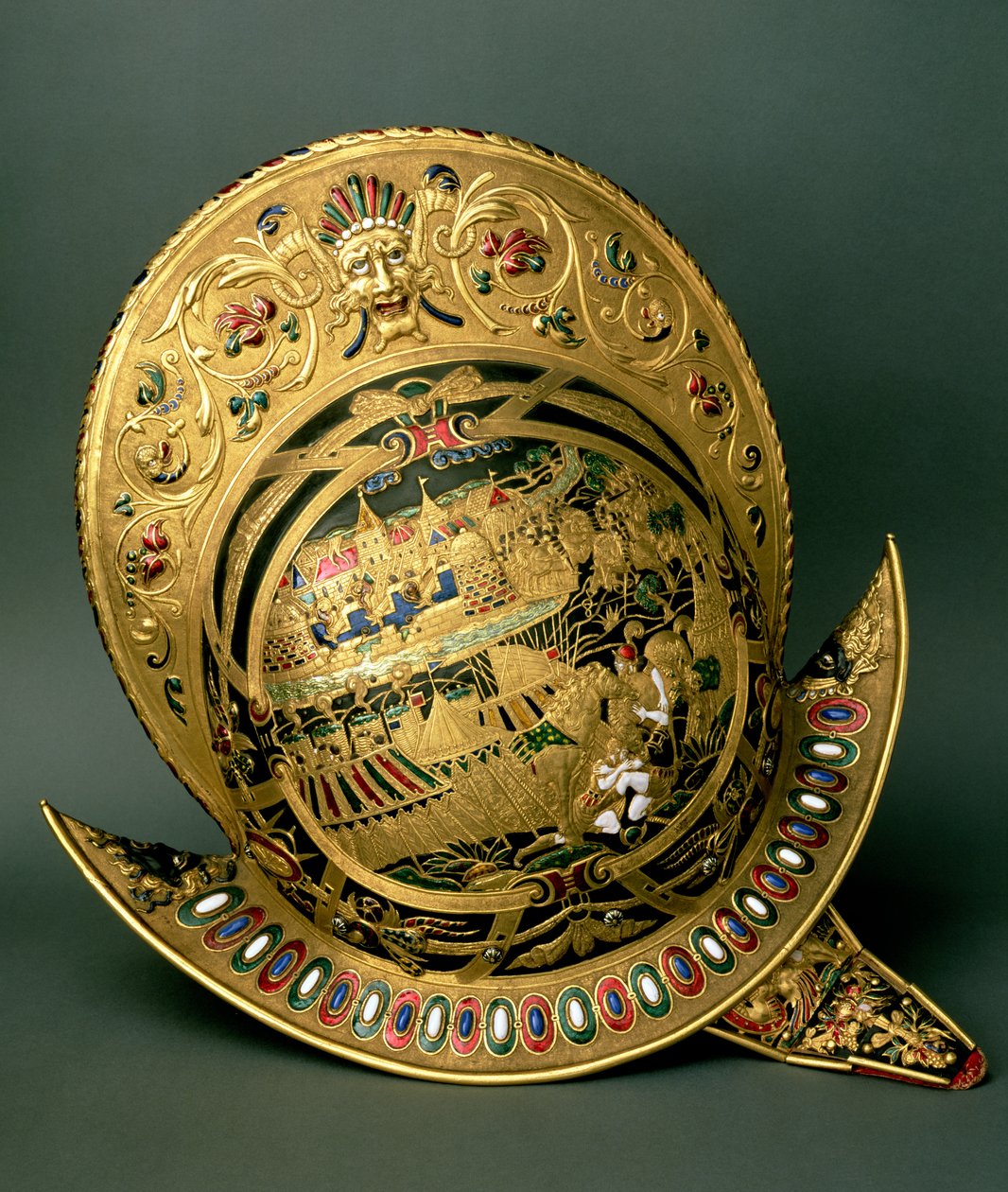 Karl IX:s hjälm (1550-74) 1500-talet (guld och emalj) av Unbekannt