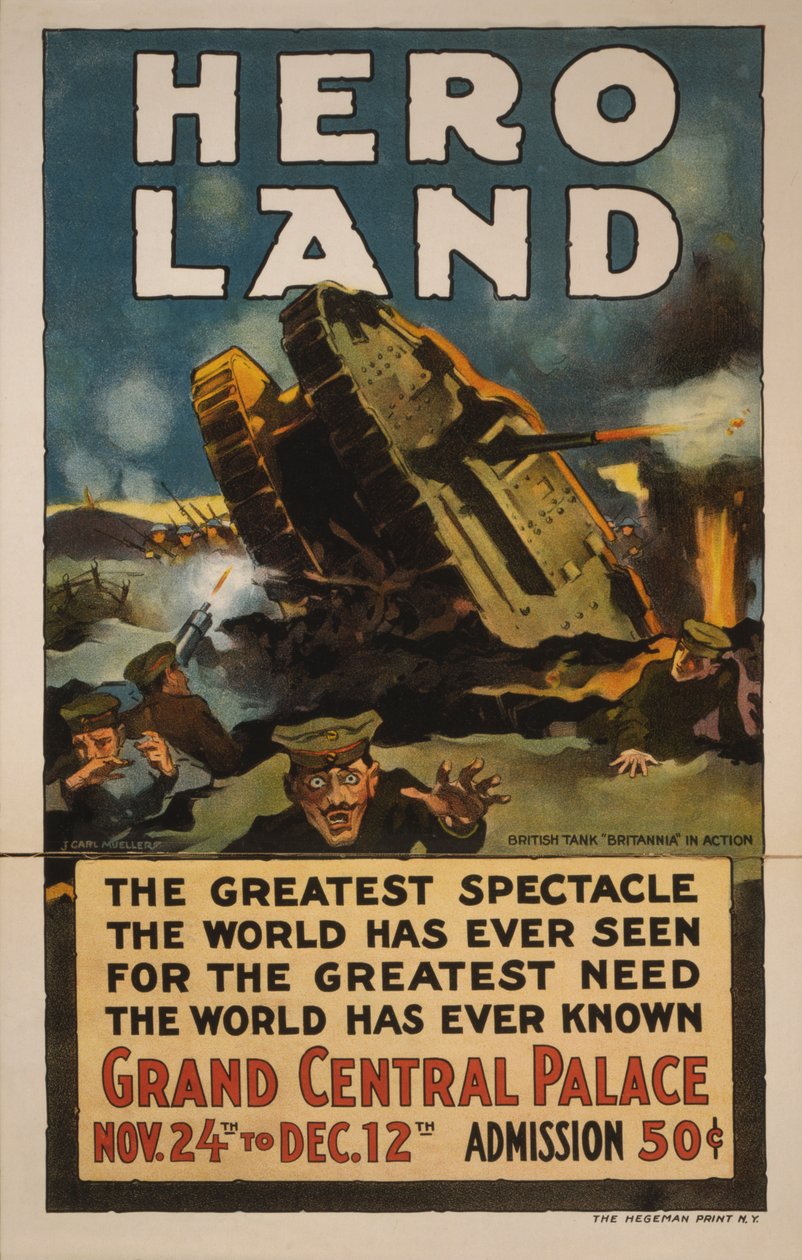 Hero Land Poster, New York, New York av Unbekannt