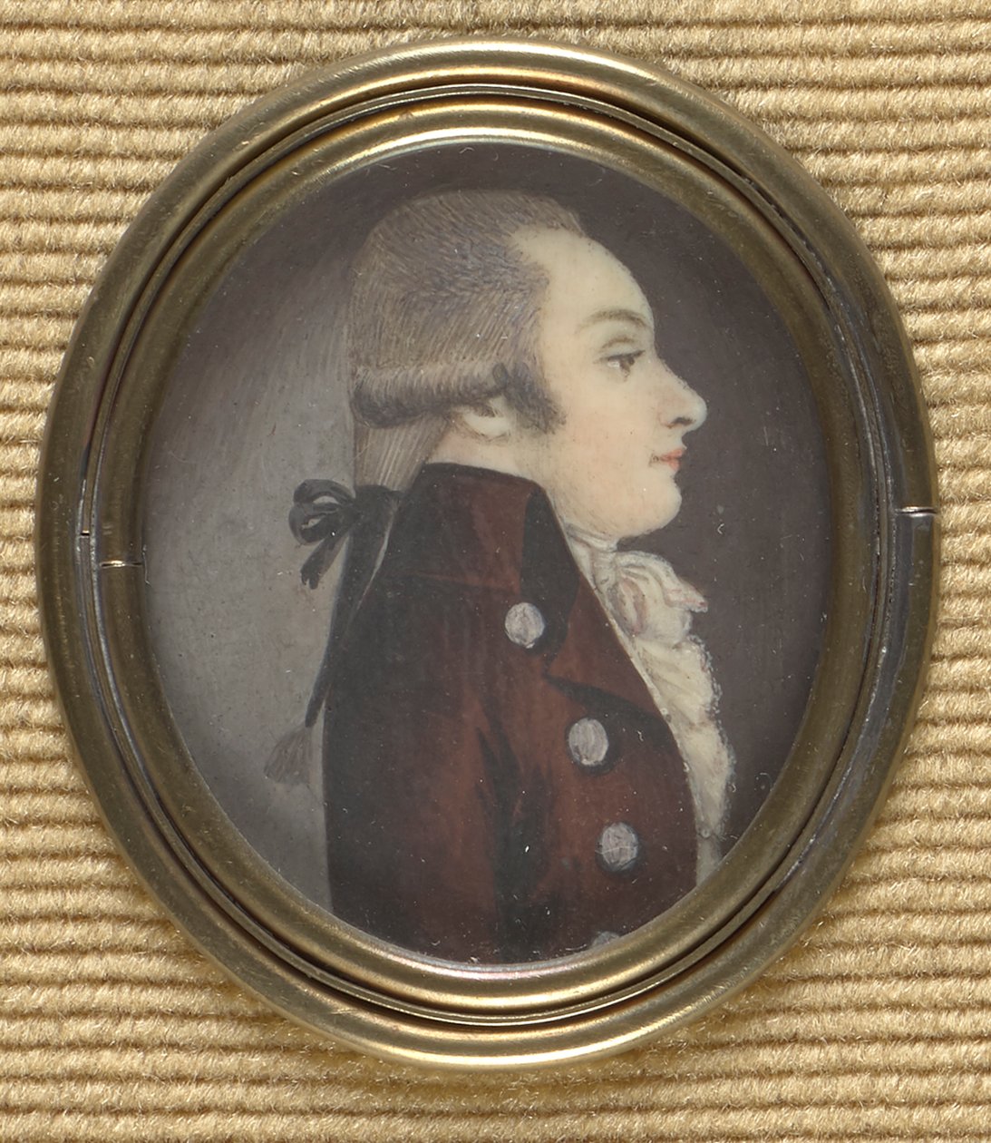 Gentleman i profil (Wolfgang Amadeus Mozart?) av Unbekannter Künstler