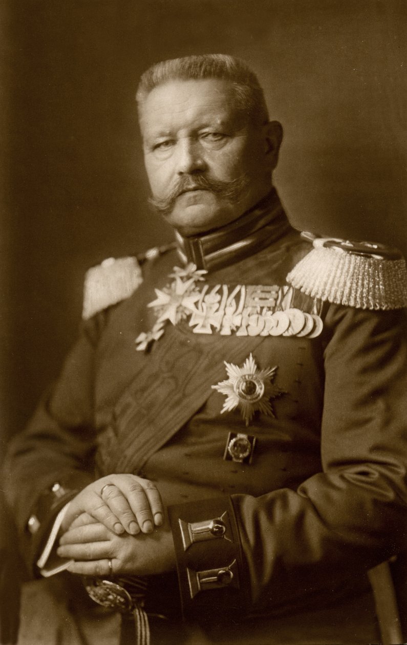 Historia. Tyskland. Generalen Paul von Hindenburg. Foto, Tyskland, ca 1914-16. (vykort) av Unbekannter Künstler