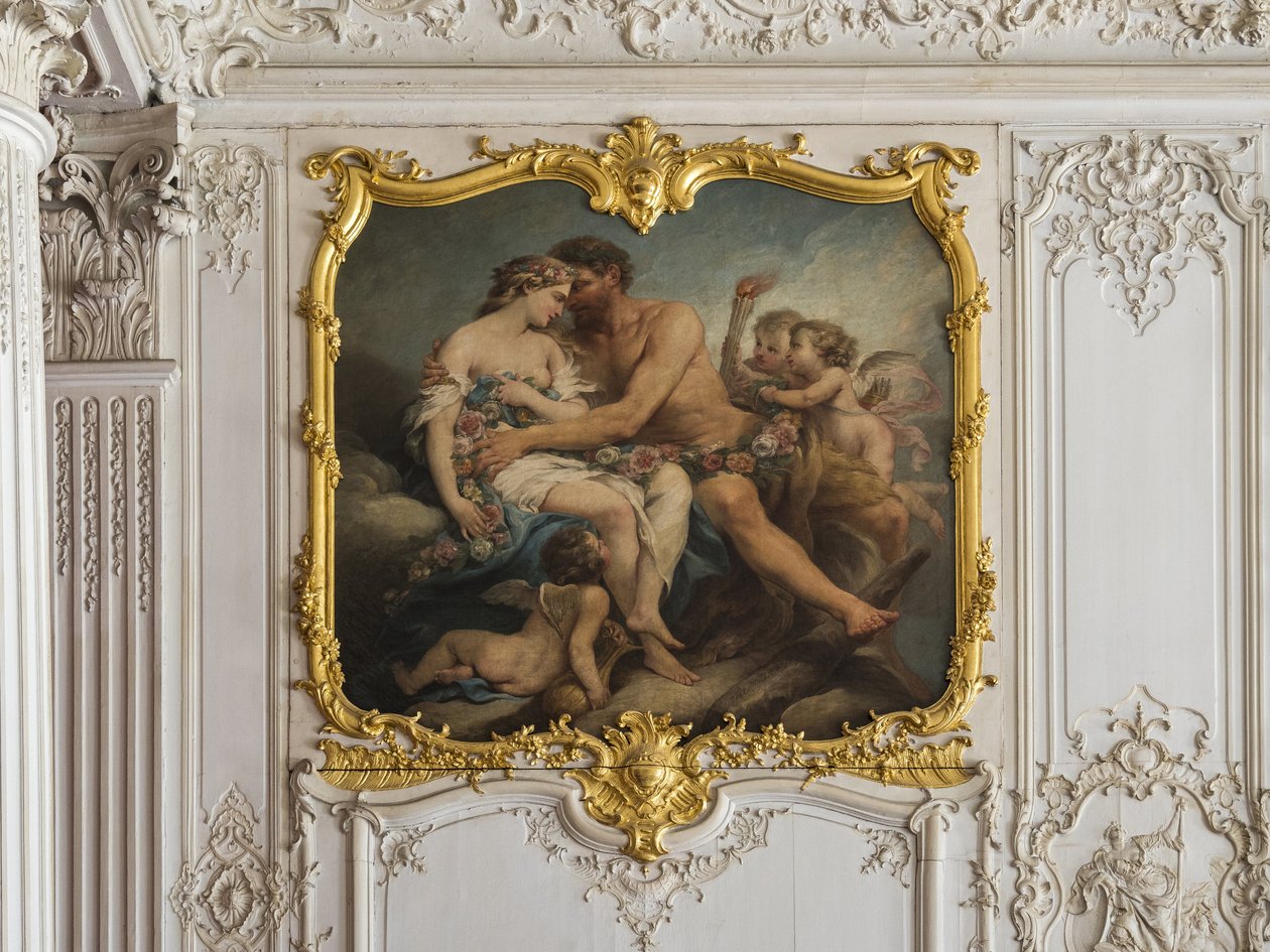 Mödomshinnan av Hercules och Hebe. Målning av Charles Tremolieres (1703-1739). Prinsens rum. Hotel de Soubise, Paris av Unbekannt