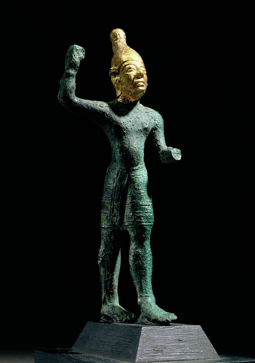 Idol av stormguden Baal, från Syrien, bronsåldern (ca 1350-1250 f.Kr.) (brons och guld) av Unbekannt