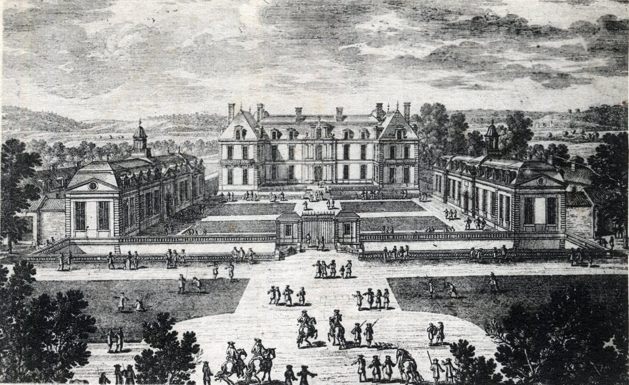 Ile de France, Seine et Marne (77), Pomponne: exteriörvy av Chateau de Pomponne - Vykort daterat 1929 av Unbekannt