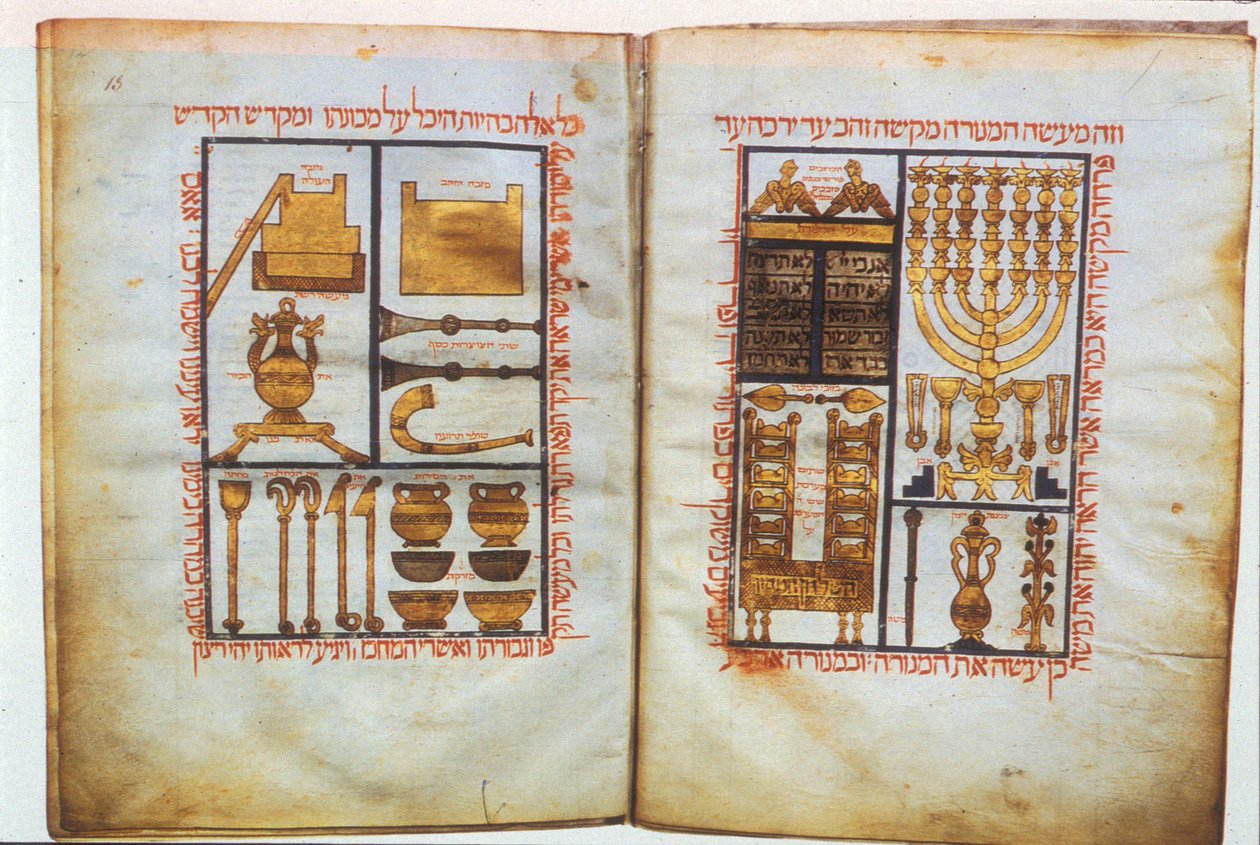 Illustration från "The Book of Knowledge" av Ismail al-Jazari (vellum) av Unbekannt