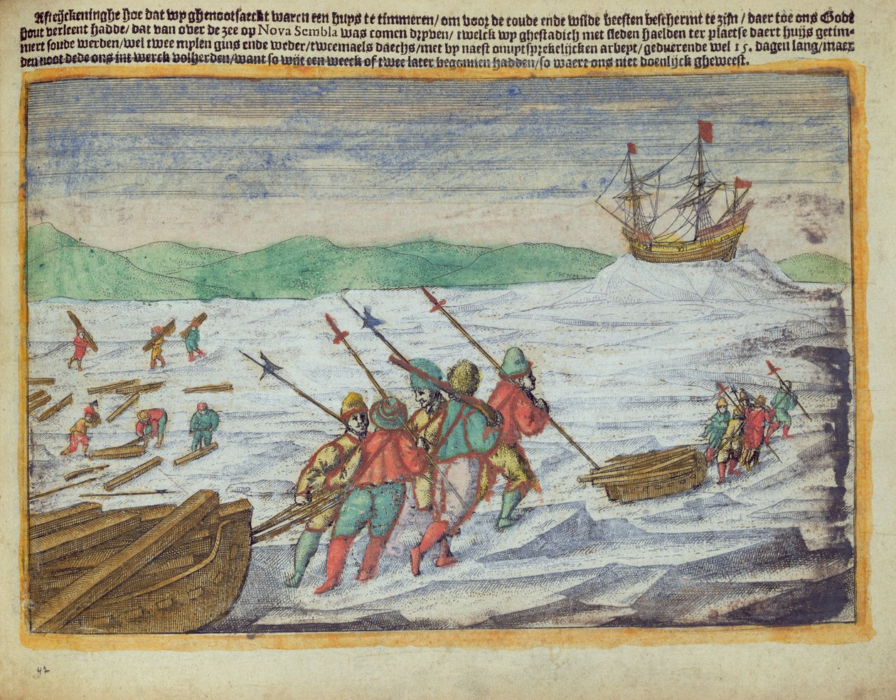 Illustration tagen från Willem Barents