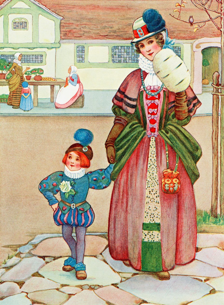 Illustration till dikten Difference ur boken Childhood av Millicent och Githa Sowerby, utgiven 1907 av Unbekannter Künstler