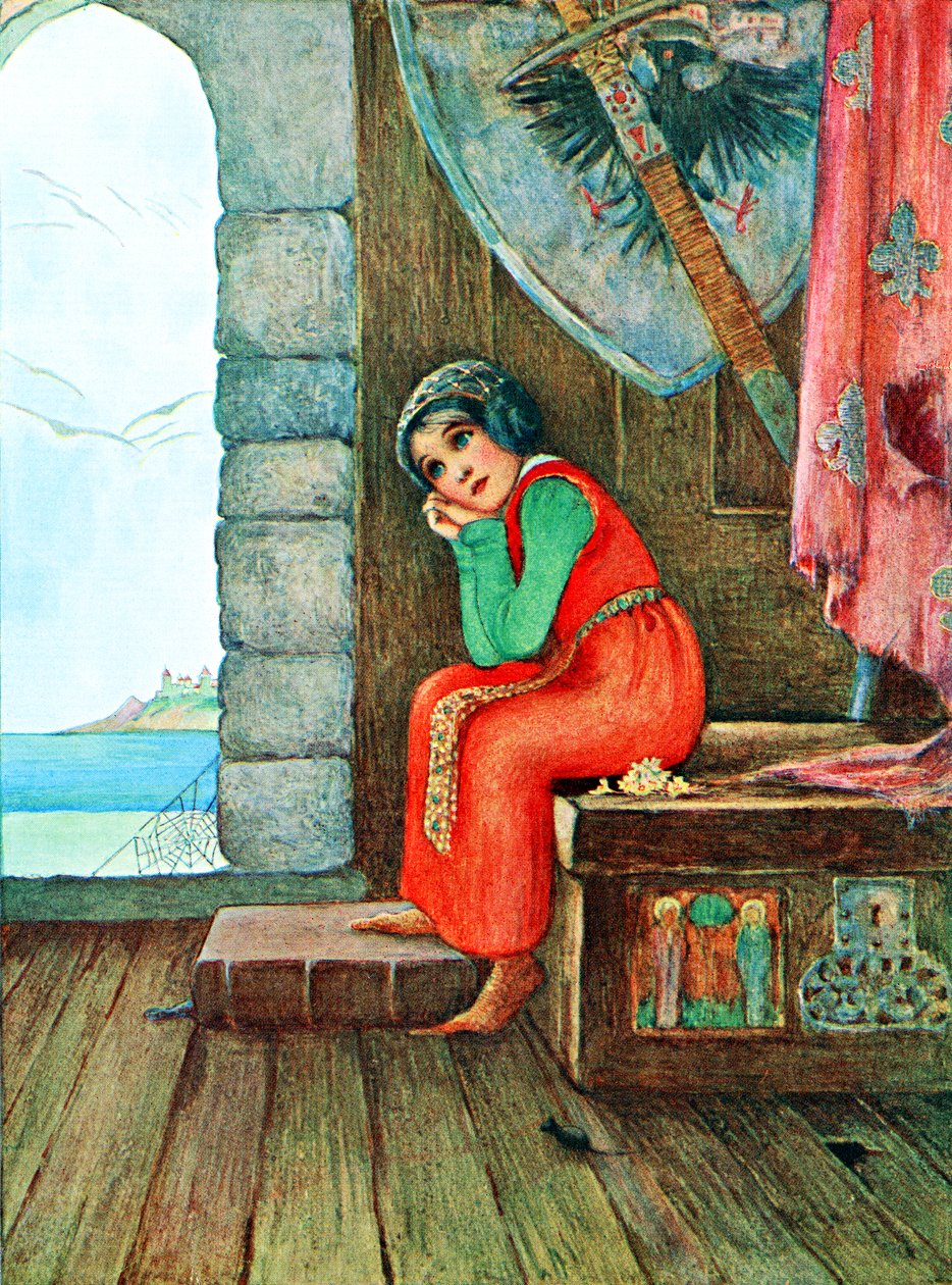 Illustration till dikten The Old Chest ur boken Childhood av Millicent och Githa Sowerby, utgiven 1907 av Unbekannter Künstler