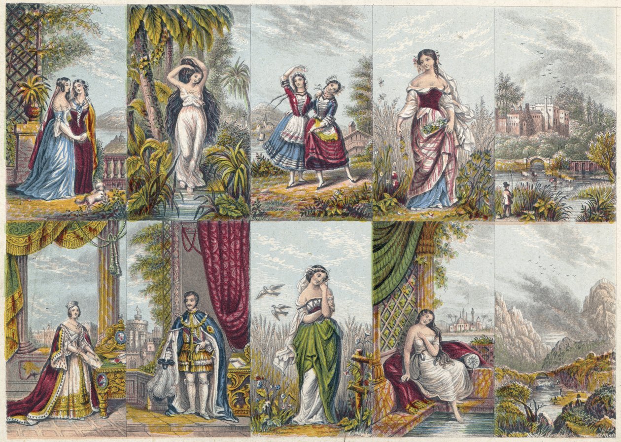 Illustrationer daterade 1851 av Unbekannter Künstler