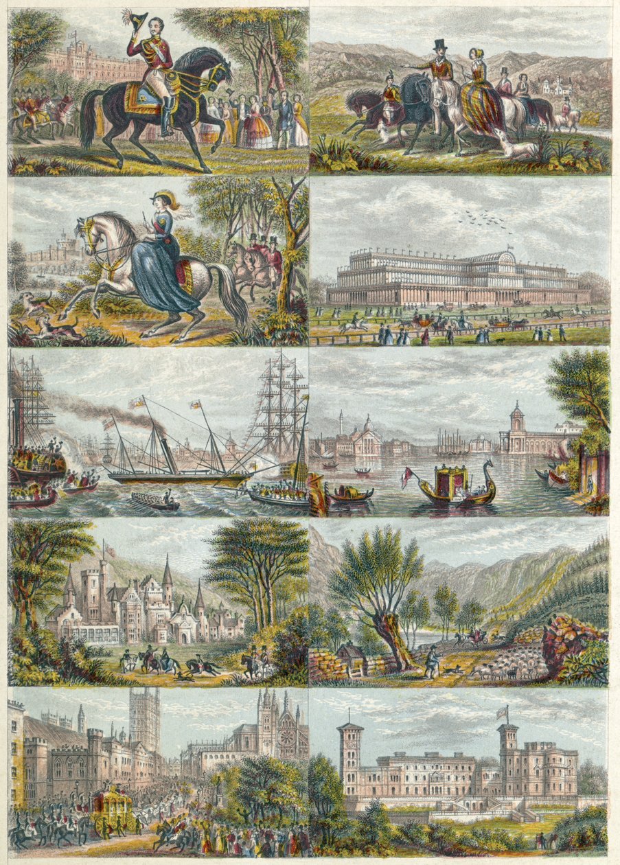 Illustrationer daterade 1851 av Unbekannter Künstler