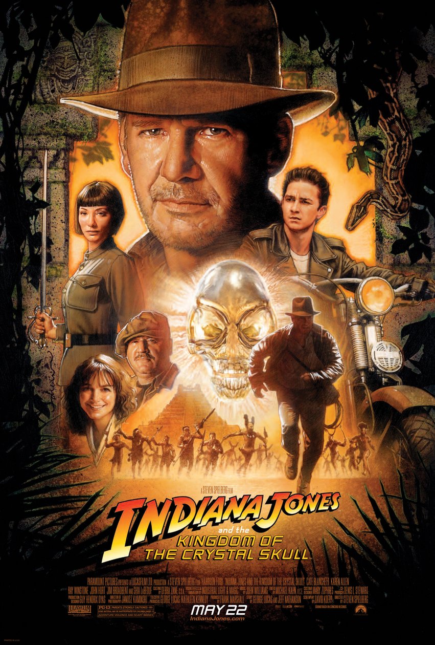Indiana Jones and the Kingdom of the Crystal Skull av Steven Spielberg, 2008 (affisch) av Unbekannter Künstler