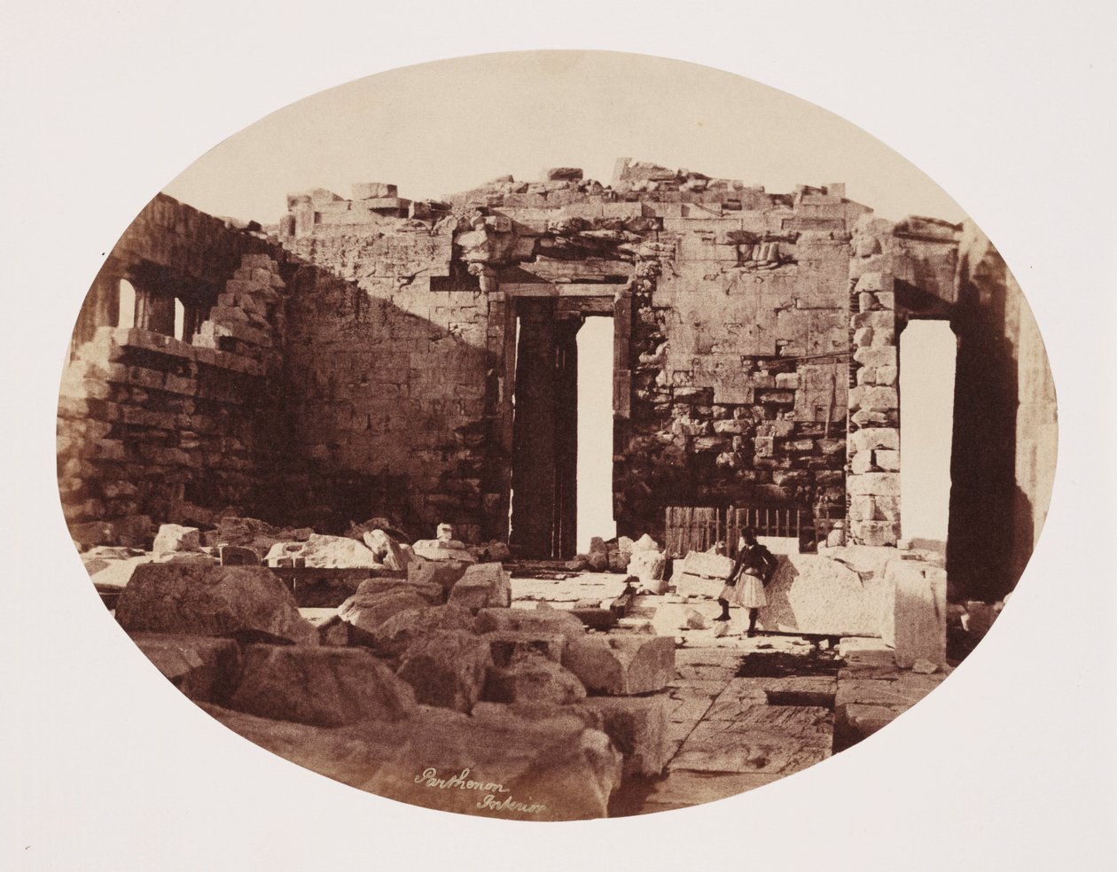 Parthenons inre, Aten, ca 1849 av Unbekannt