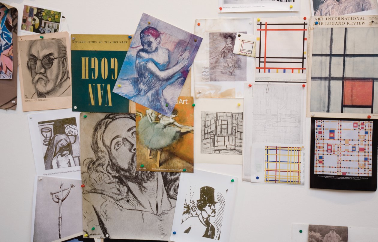 Interiör i hemmet och studion hos R. B. Kitaj, Los Angeles, USA, 2007 (foto) av Unbekannt