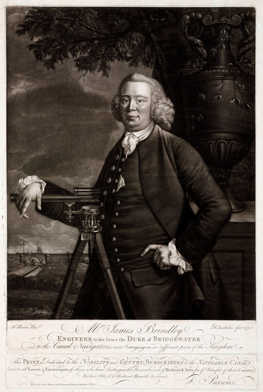 James Brindley, brittisk civilingenjör och kanalbyggare av Unbekannt