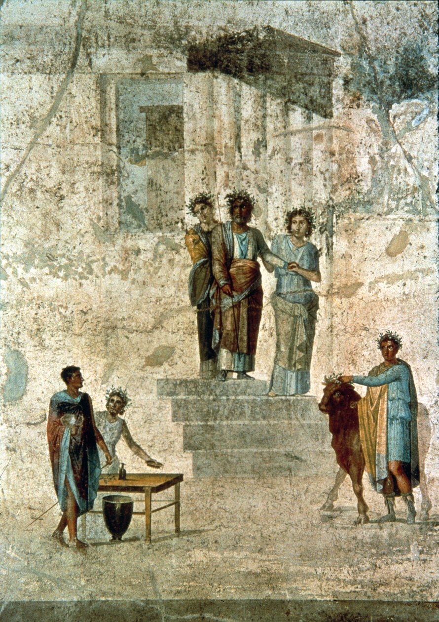 Jason och Pelias, från Jasons hus, eller av de ödesdigra kärlekarna, Pompeji av Unbekannter Künstler