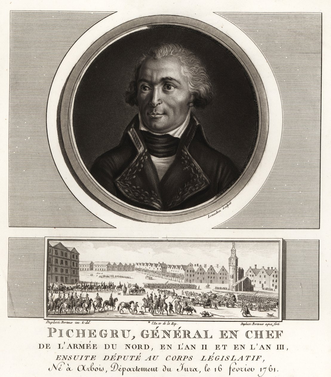 Jean Charles Pichegru, revolutionär general och chef för nordens armé, gick senare med i rojalisterna, dog i fängelse av Unbekannt