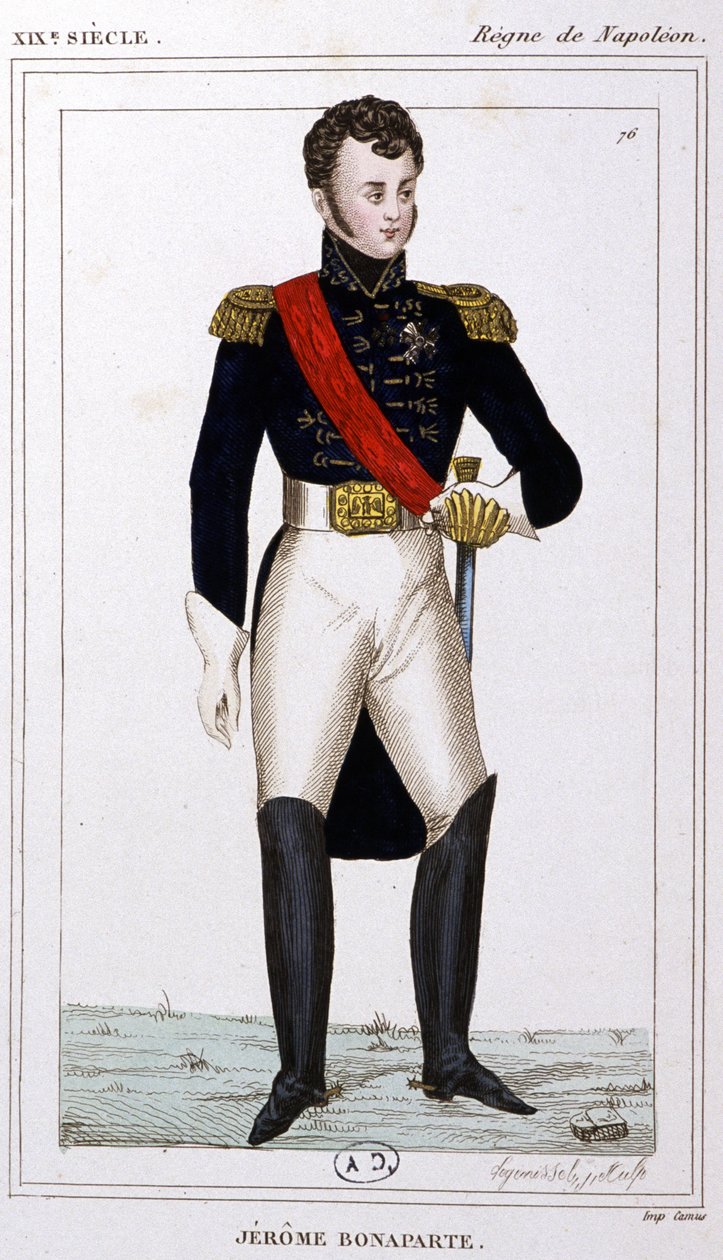 Jerome Bonaparte, ca 1810 (gravyr) av Unbekannter Künstler