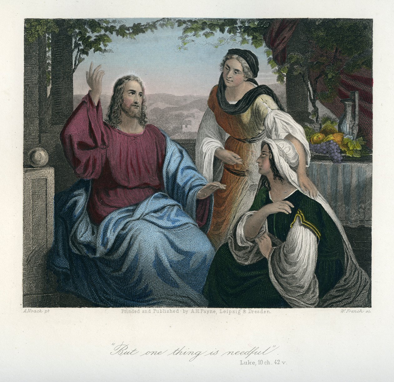 Jesus i Marias och Martas hus - Bibeln, Nya testamentet av Unbekannter Künstler