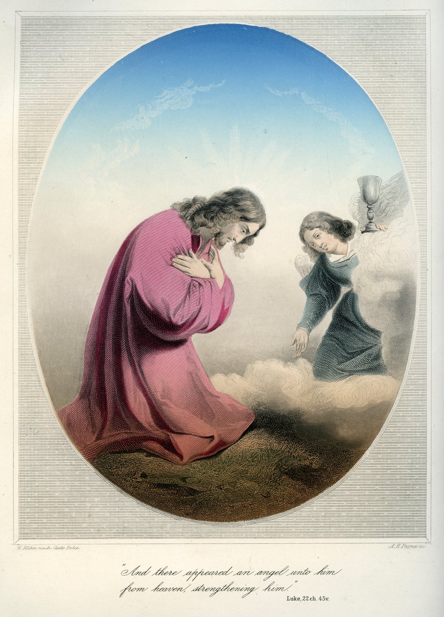 Jesus ber i trädgården - Bibeln, Nya testamentet av Unbekannter Künstler