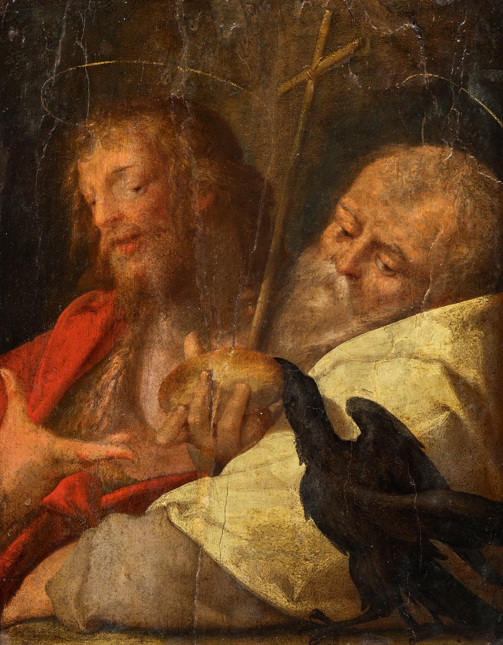 John Baptist och John Evangelist av Unbekannter Künstler