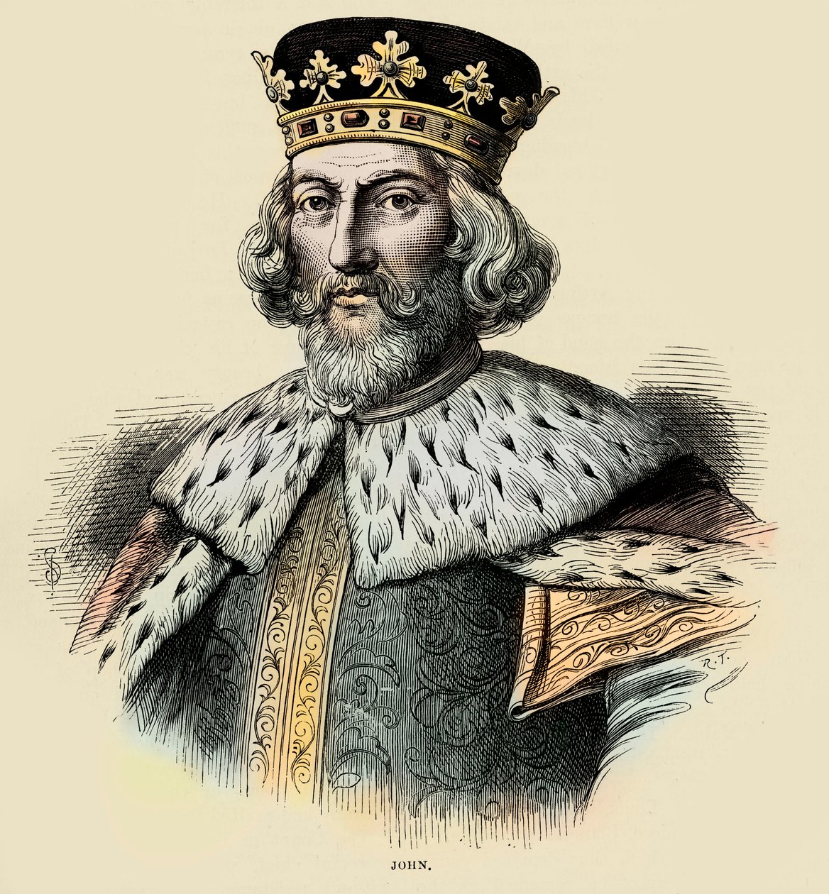 Johan I, kung av England (gravyr) av Unbekannter Künstler