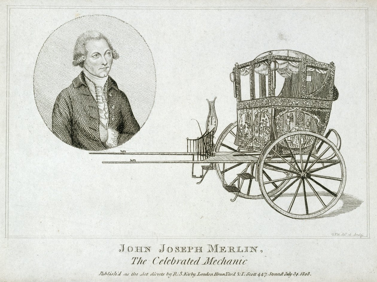 John Joseph Merlin, belgisk uppfinnare och mekaniker, ca 1770 av Unbekannt