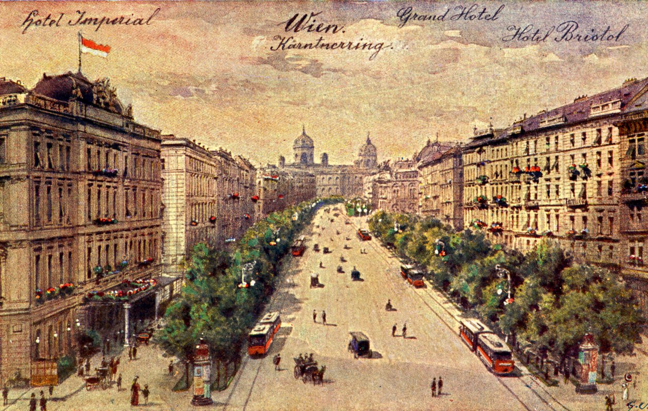Kärntner Ring, Vienna, Austria av Unbekannter Künstler