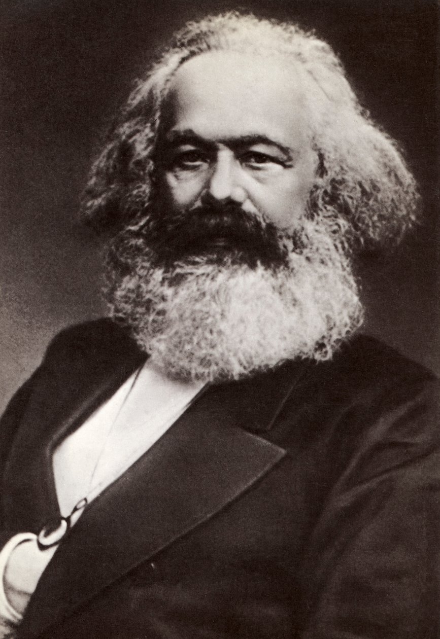 Karl Marx porträtt av Unbekannter Künstler