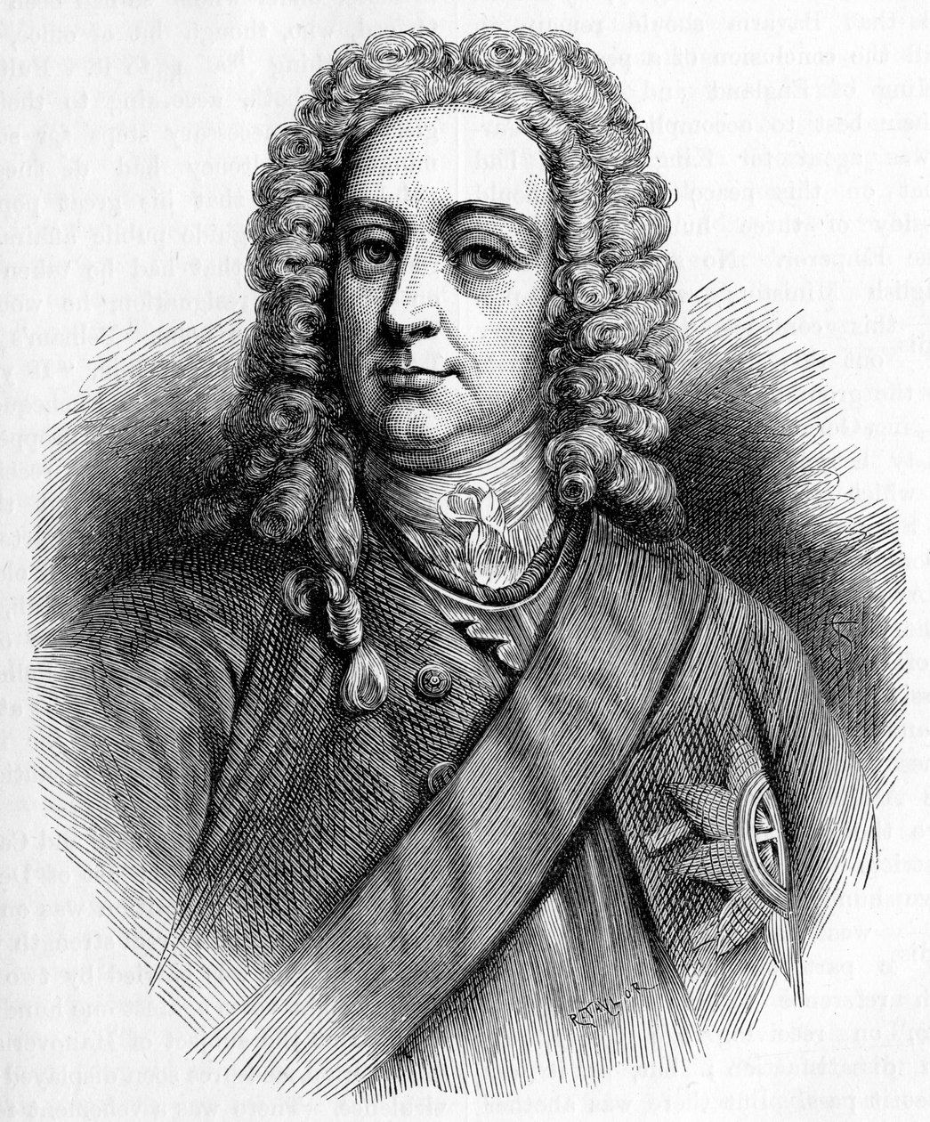 Kung George II - porträtt av Unbekannter Künstler