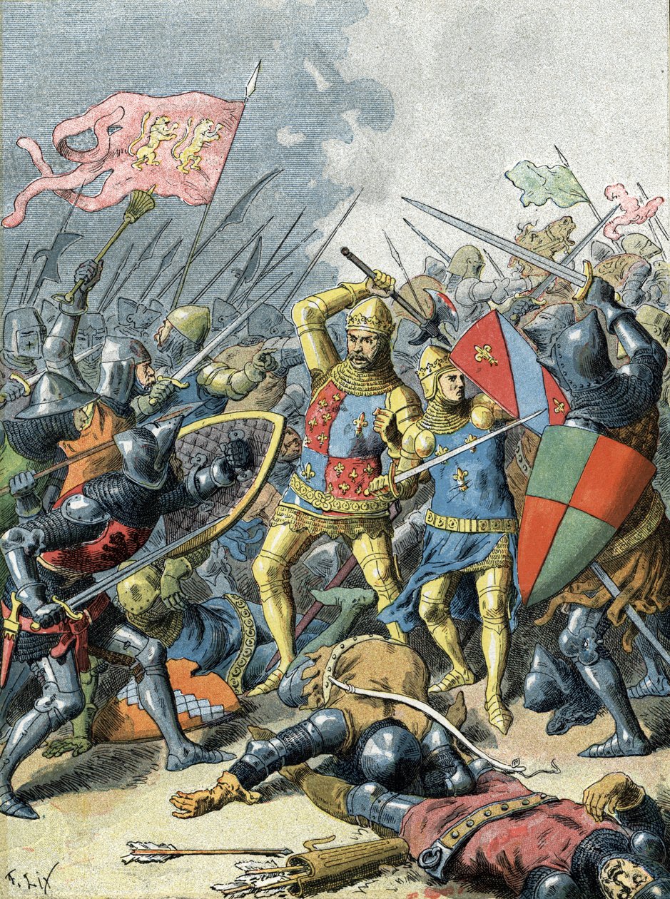 Kung Johannes II den gode i slaget vid Poitiers (1356) av Unbekannter Künstler