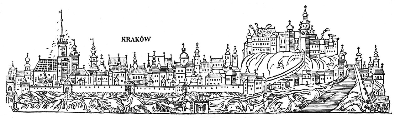 Krakow. Sextonhundratalsvy av staden. Polen av Unbekannter Künstler