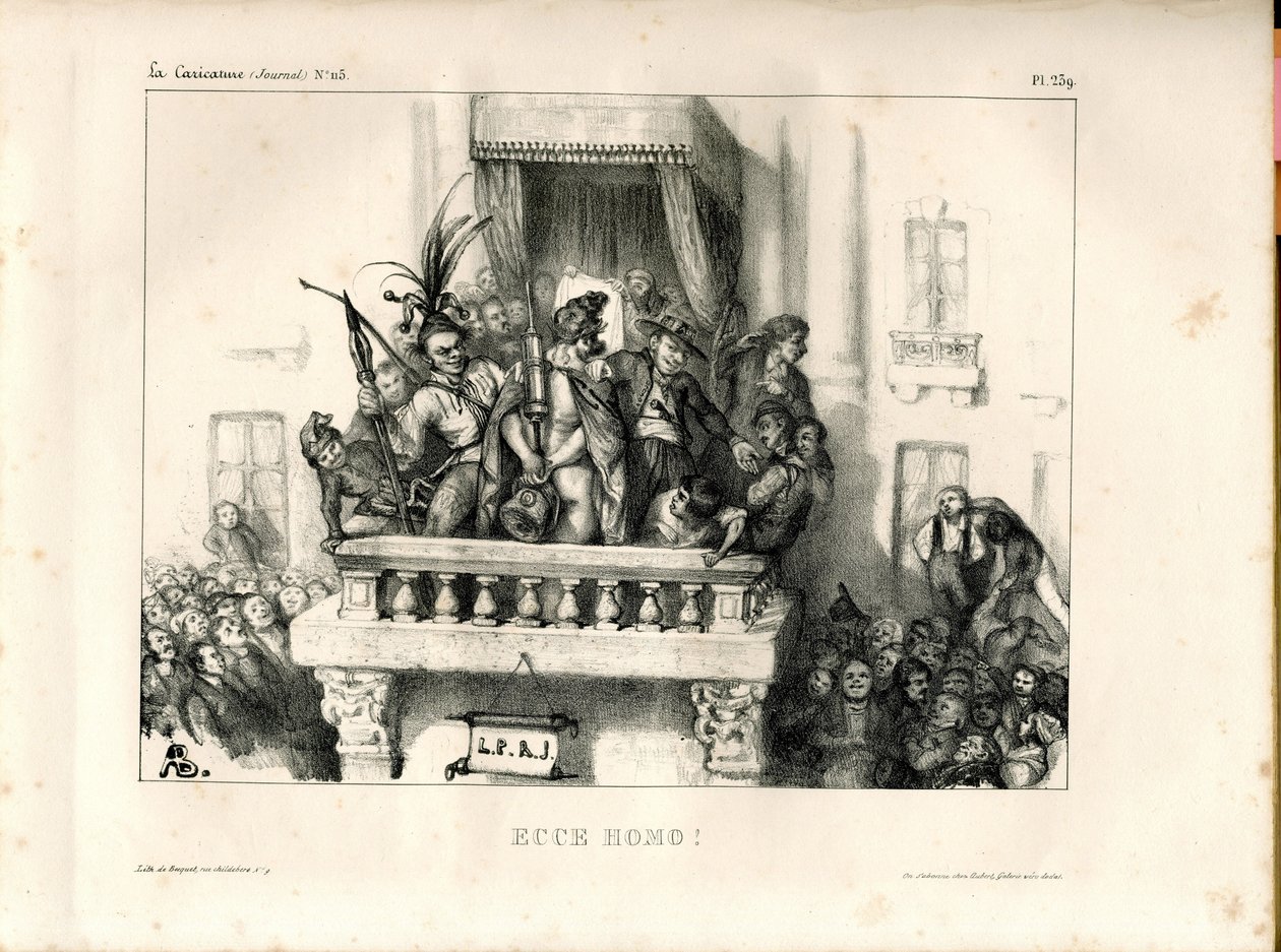La Caricature (1830) politisk, satirisk i svartvitt av Unbekannter Künstler