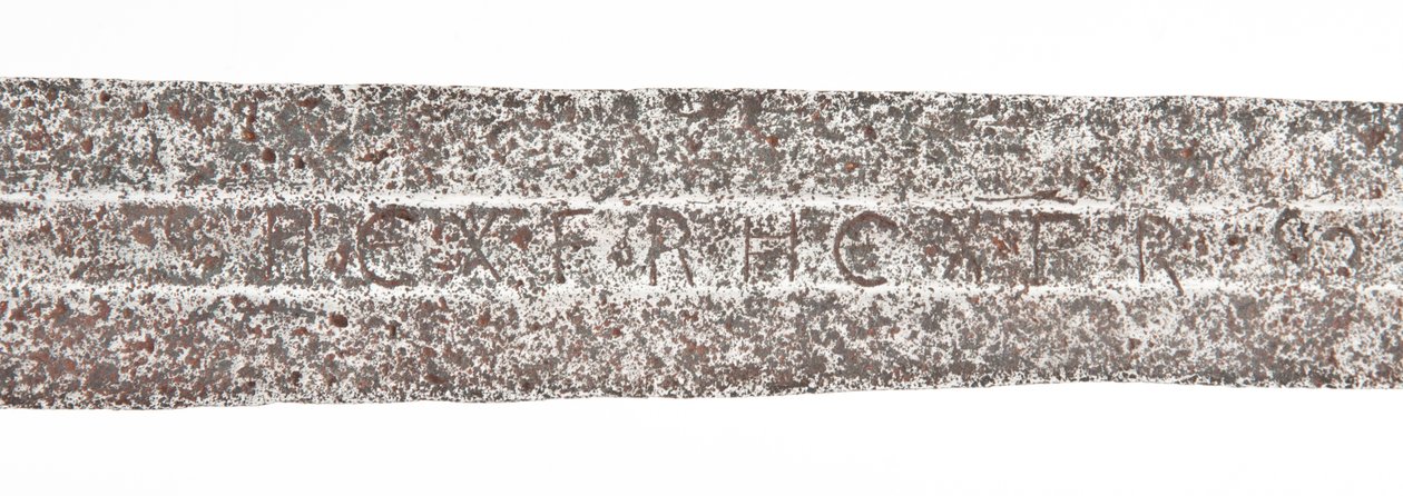 Senmedeltida bredsvärd, med tidigare vikingablad och bärande vapen från familjen De Bohun, Earls of Hereford och Essex, 11-1400-talet av Unbekannt