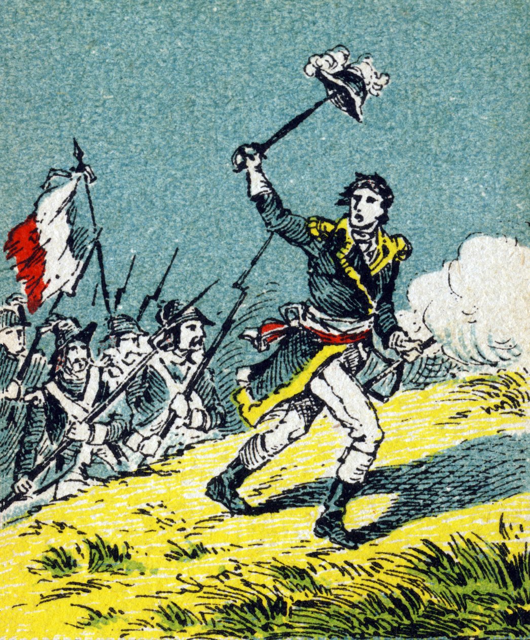 Lazare Nicolas Marguerite Carnot under slaget vid Wattignies den 16 oktober av Unbekannt