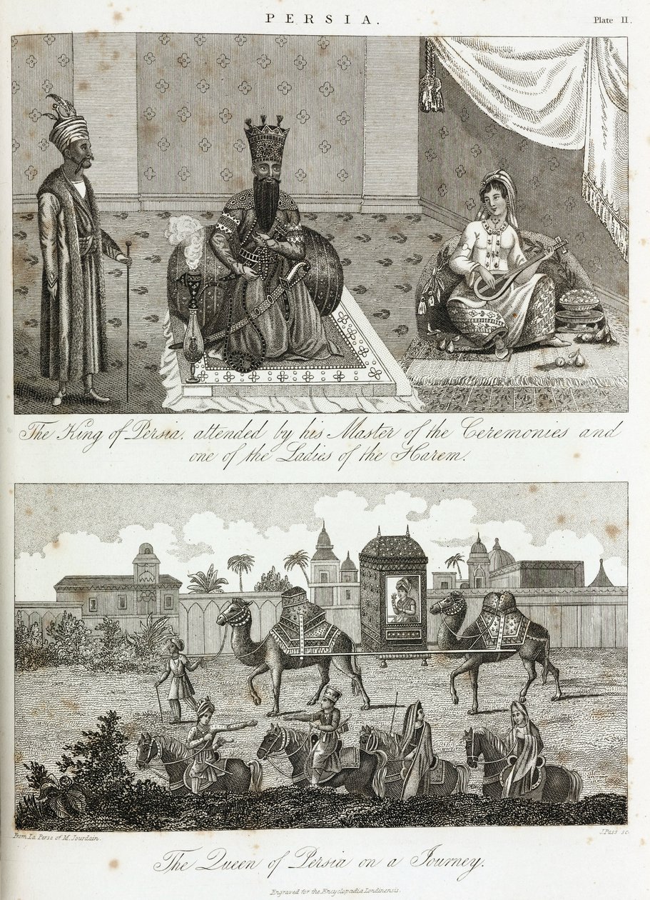 Kungen och drottningen av Persien, cirka 1810-1829 av Unbekannt