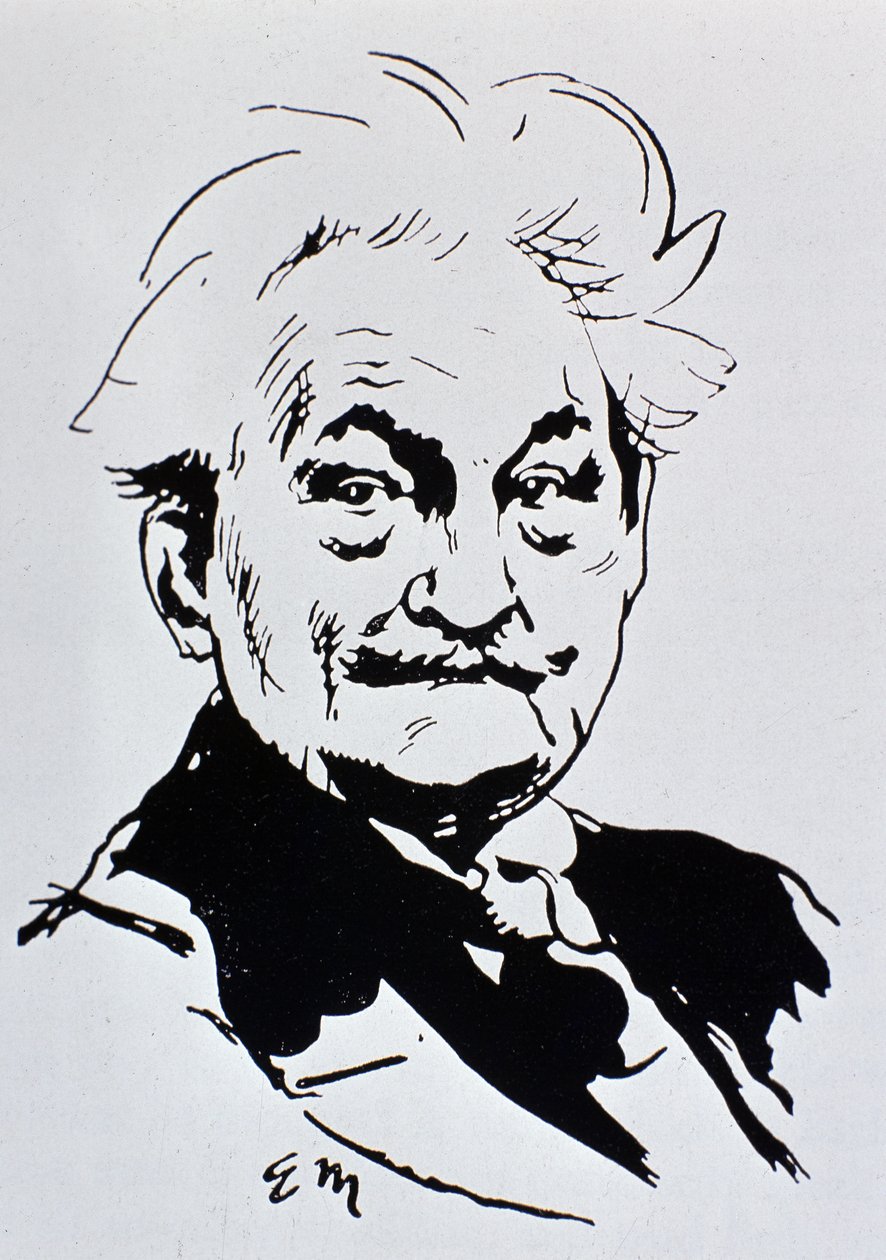 Leoš Janáček (bläck på papper) av Unbekannt