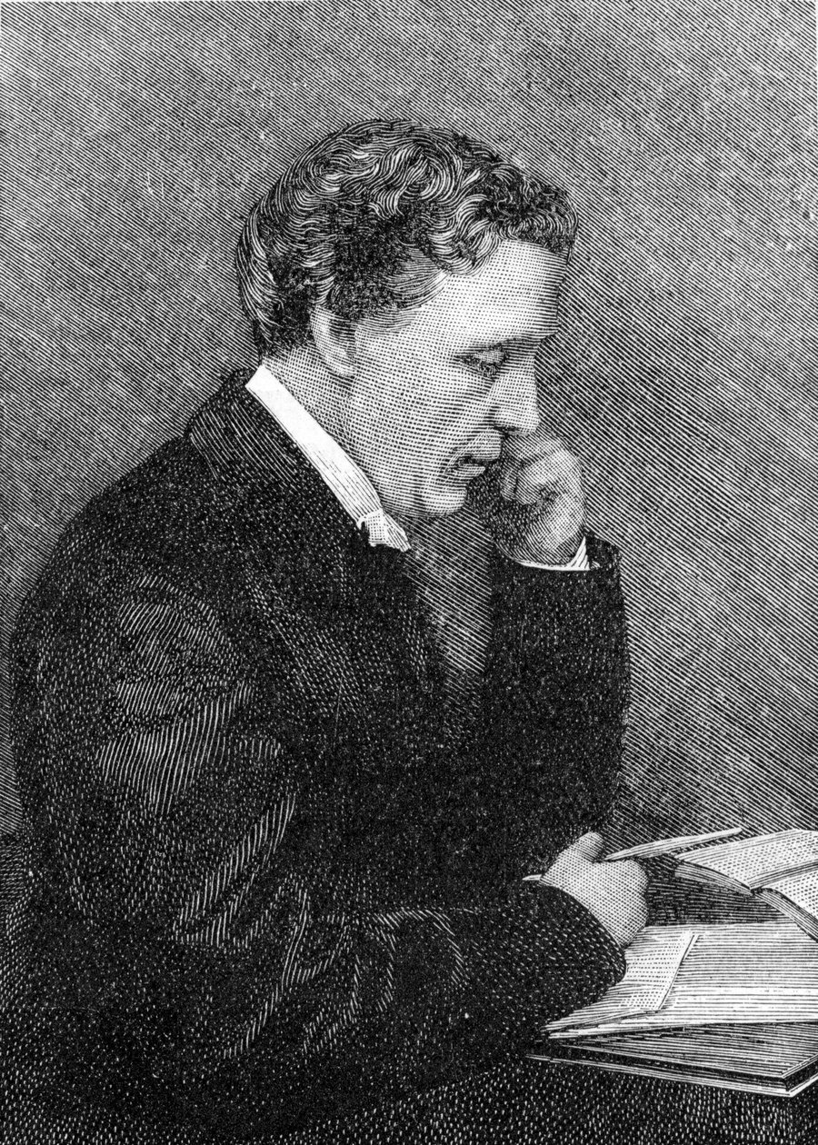 Lewis Carroll, porträtt av Unbekannter Künstler
