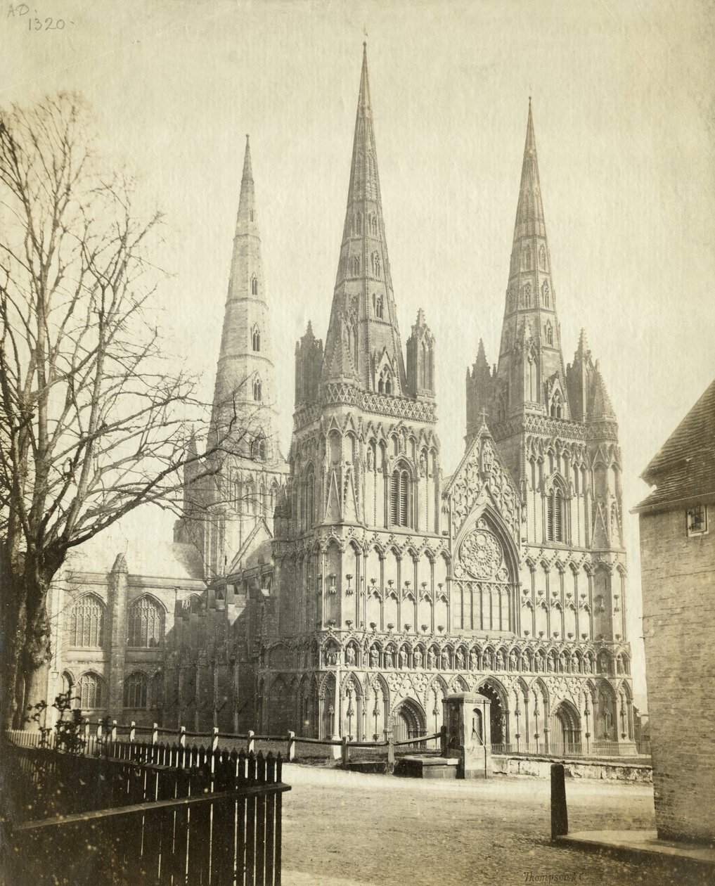 Lichfield Cathedral OP08956 (s/v foto) av Unbekannter Künstler