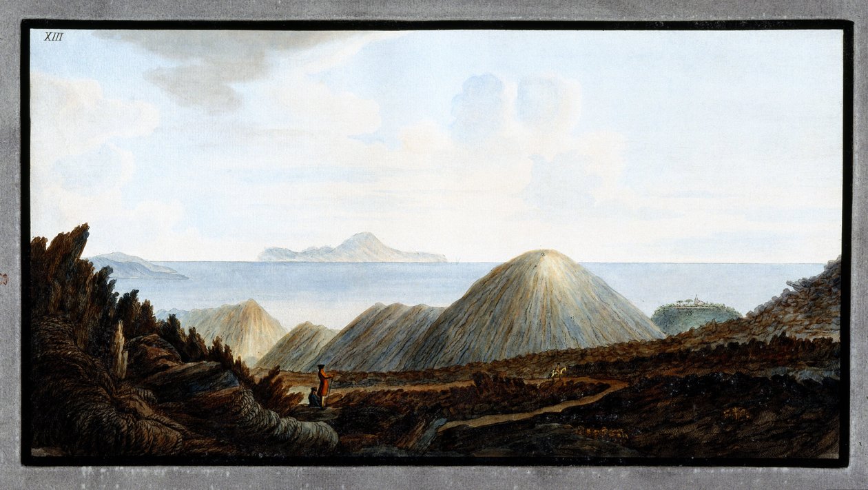 Små berg nedanför Vesuvius, kungariket Neapel av Unbekannter Künstler
