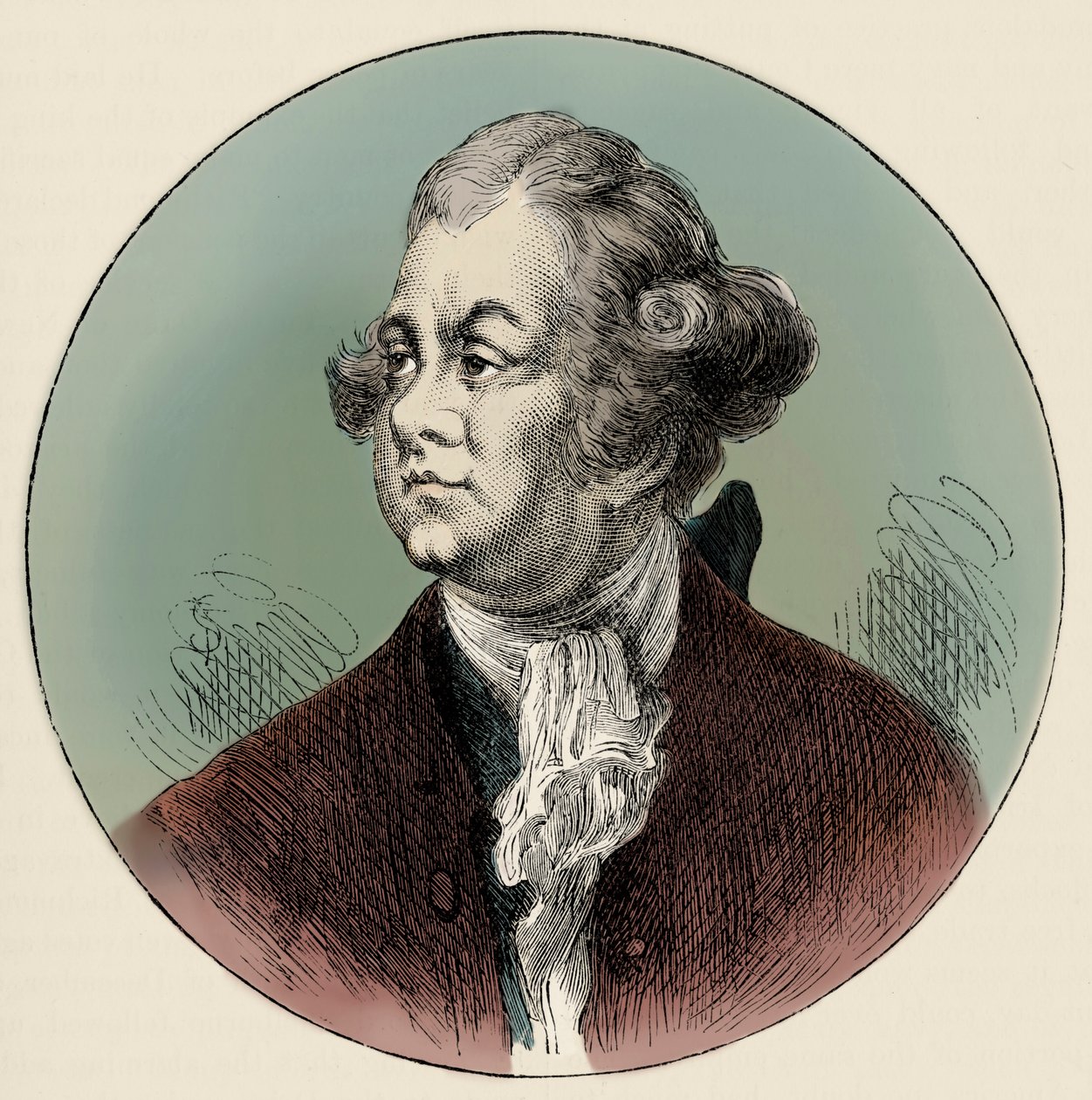 Lord Frederick North - porträtt av Unbekannter Künstler