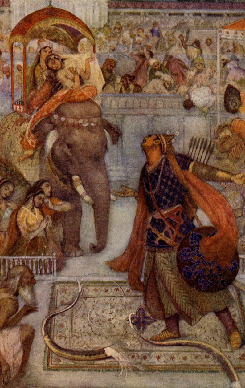 Lord Rama bryter Shivas båge av Unbekannter Künstler